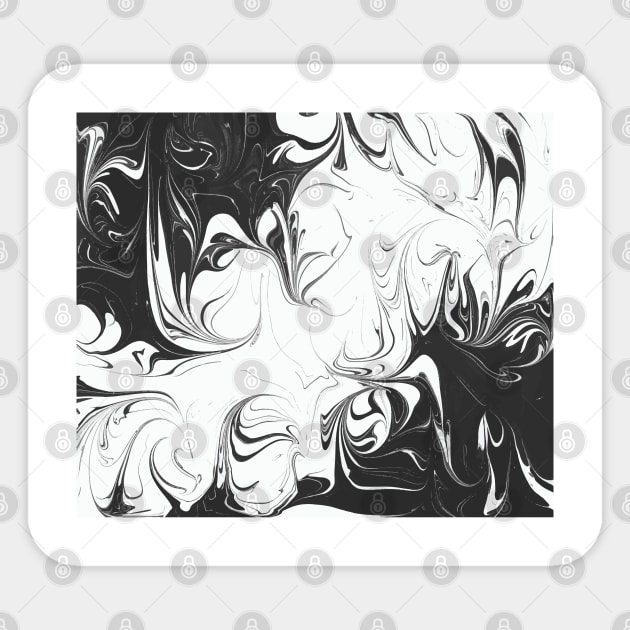 Black and white marble Sticker by MZeeDesigns